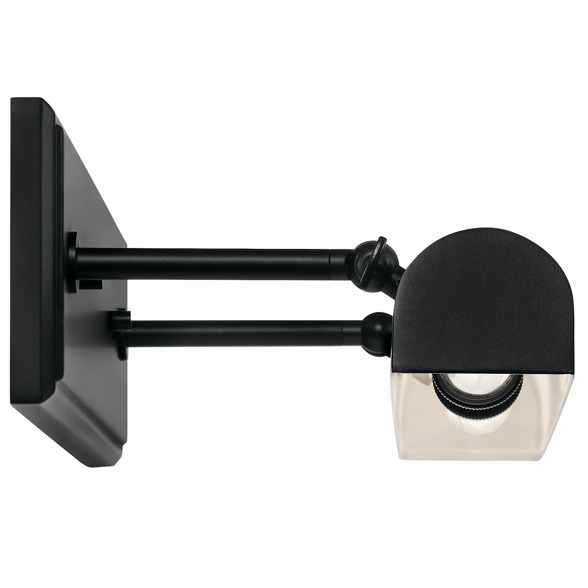 KICHLER 52686BK Carston 24 Inch 2 Light Led Picture Light In Black With White Interior