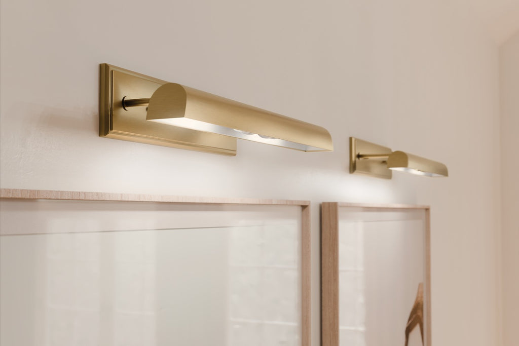 KICHLER 52686CPZ Carston 24 Inch 2 Light Led Picture Light In Champagne Bronze With White Interior