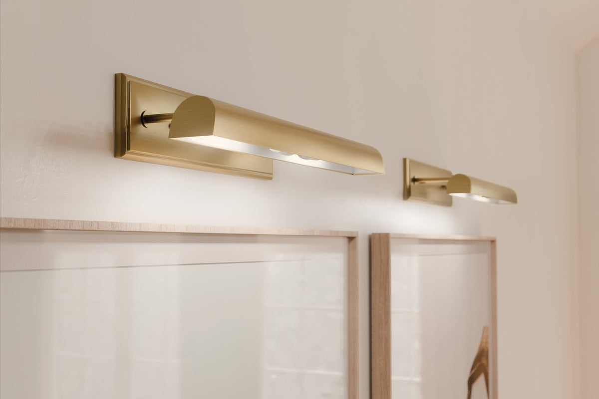 KICHLER 52686CPZ Carston 24 Inch 2 Light Led Picture Light In Champagne Bronze With White Interior