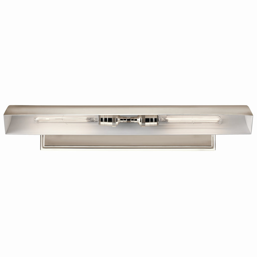 KICHLER 52686PN Carston 24 Inch 2 Light Led Picture Light In Polished Nickel With White Interior