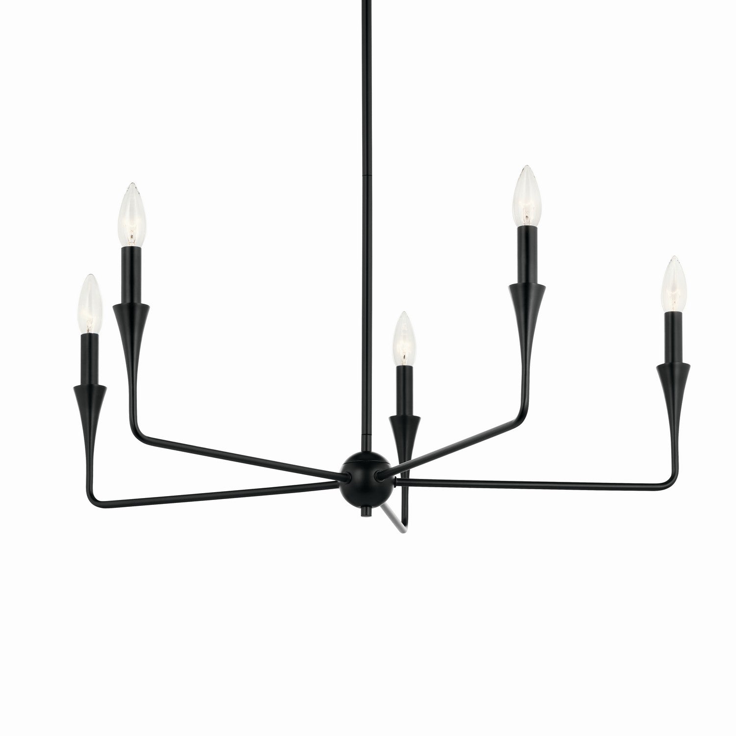 KICHLER 52689BK Alvaro 30 Inch 5 Light Chandelier In Black