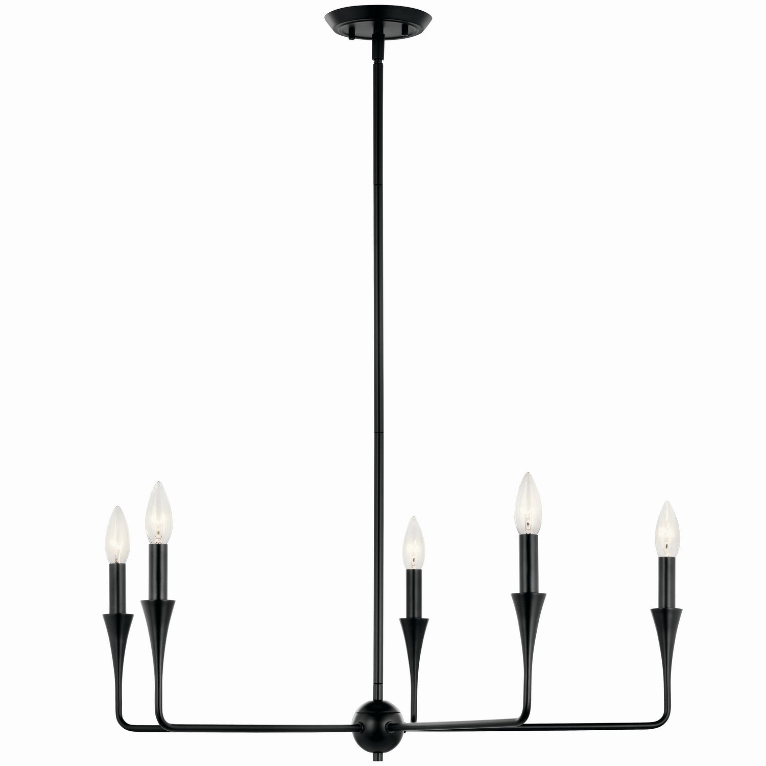 KICHLER 52689BK Alvaro 30 Inch 5 Light Chandelier In Black