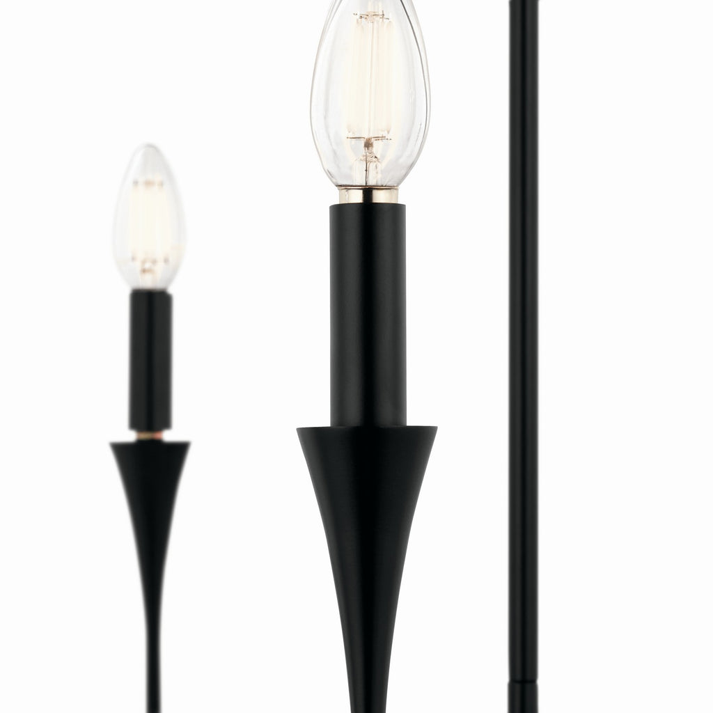 KICHLER 52689BK Alvaro 30 Inch 5 Light Chandelier In Black