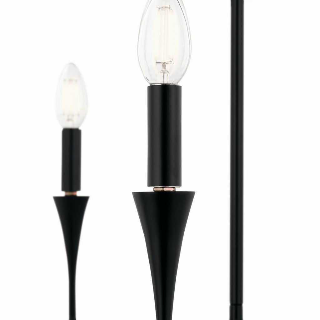 KICHLER 52689BK Alvaro 30 Inch 5 Light Chandelier In Black