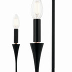 KICHLER 52689BK Alvaro 30 Inch 5 Light Chandelier In Black