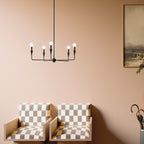 KICHLER 52689BK Alvaro 30 Inch 5 Light Chandelier In Black