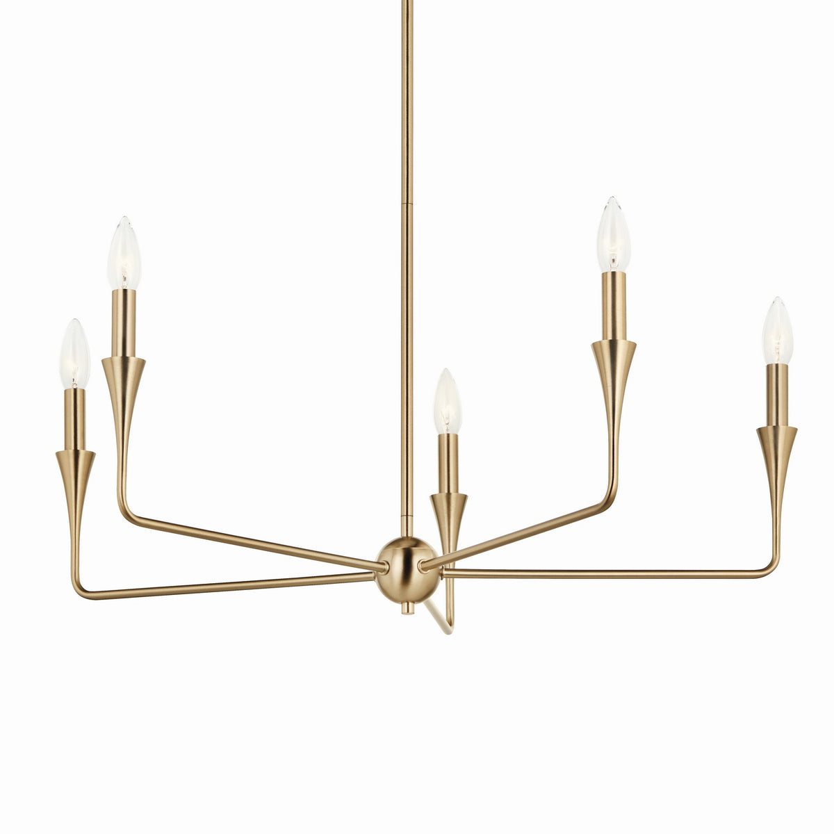 KICHLER 52689CPZ Alvaro 30 Inch 5 Light Chandelier In Champagne Bronze