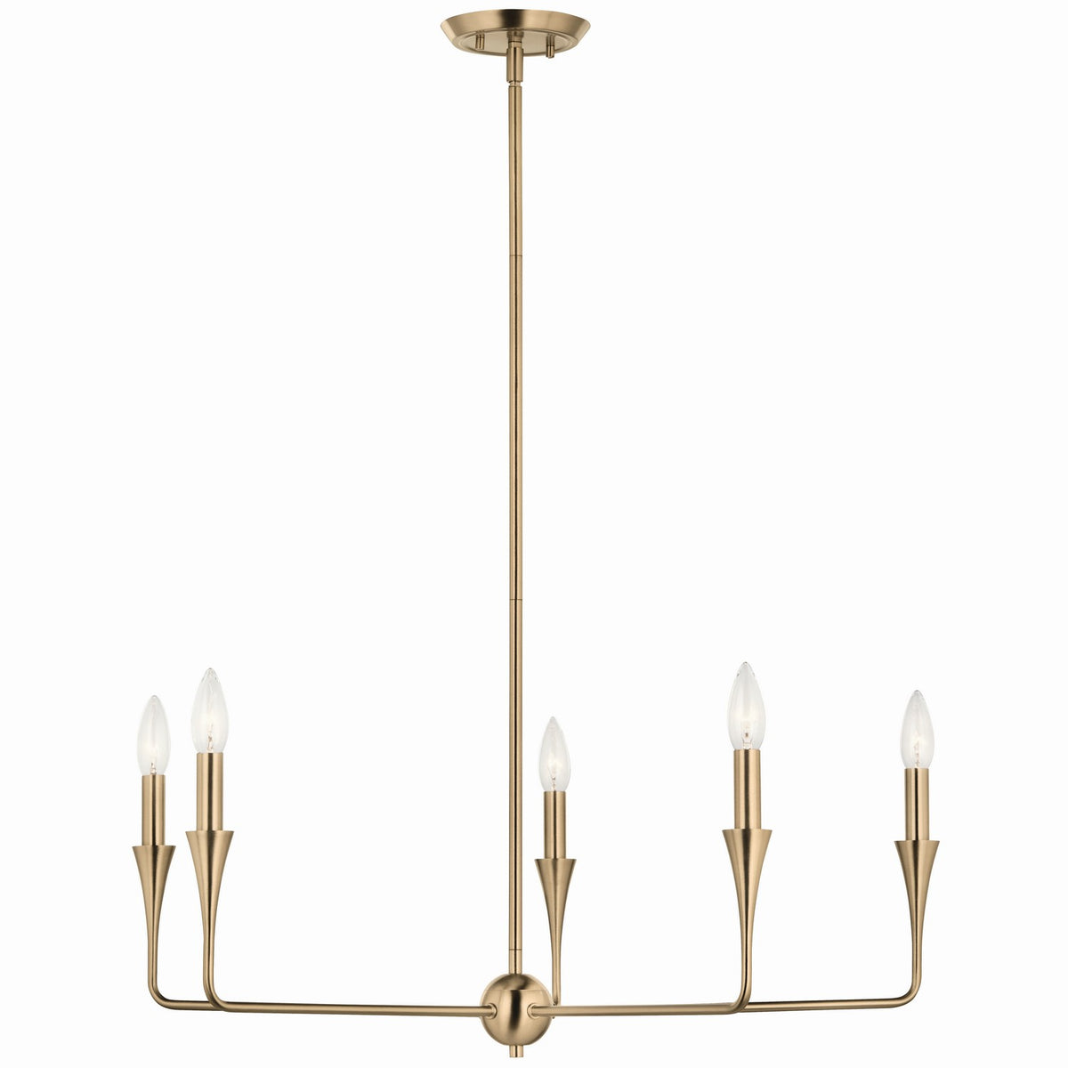 KICHLER 52689CPZ Alvaro 30 Inch 5 Light Chandelier In Champagne Bronze