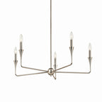 KICHLER 52689PN Alvaro 30 Inch 5 Light Chandelier In Polished Nickel