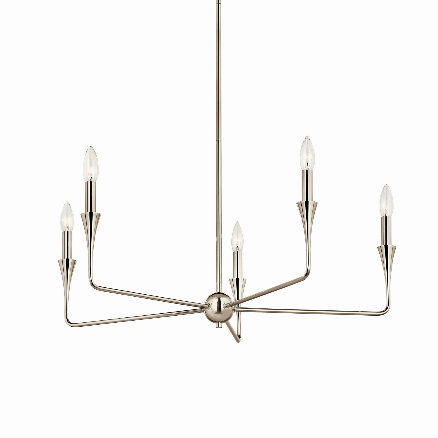 KICHLER 52689PN Alvaro 30 Inch 5 Light Chandelier In Polished Nickel