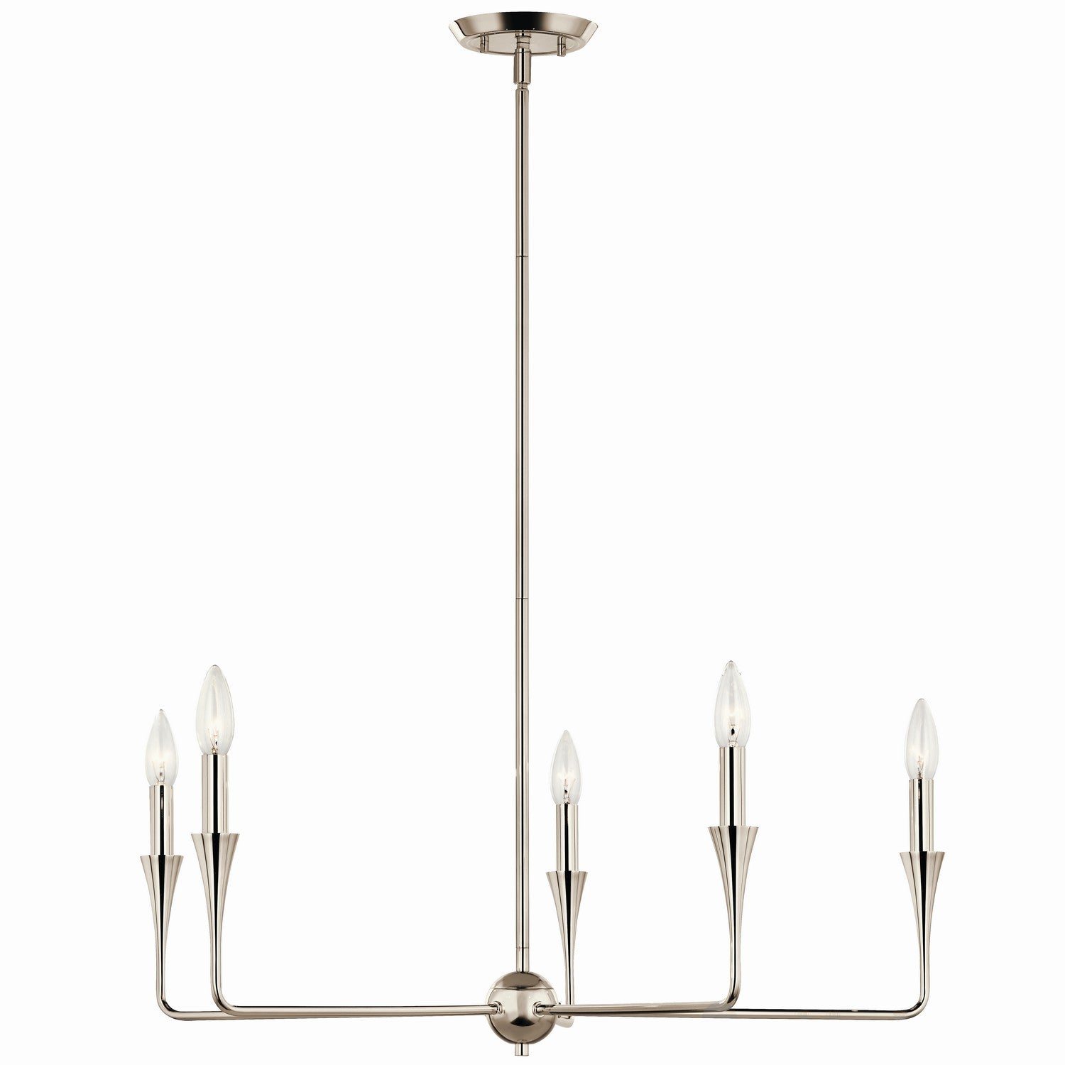 KICHLER 52689PN Alvaro 30 Inch 5 Light Chandelier In Polished Nickel