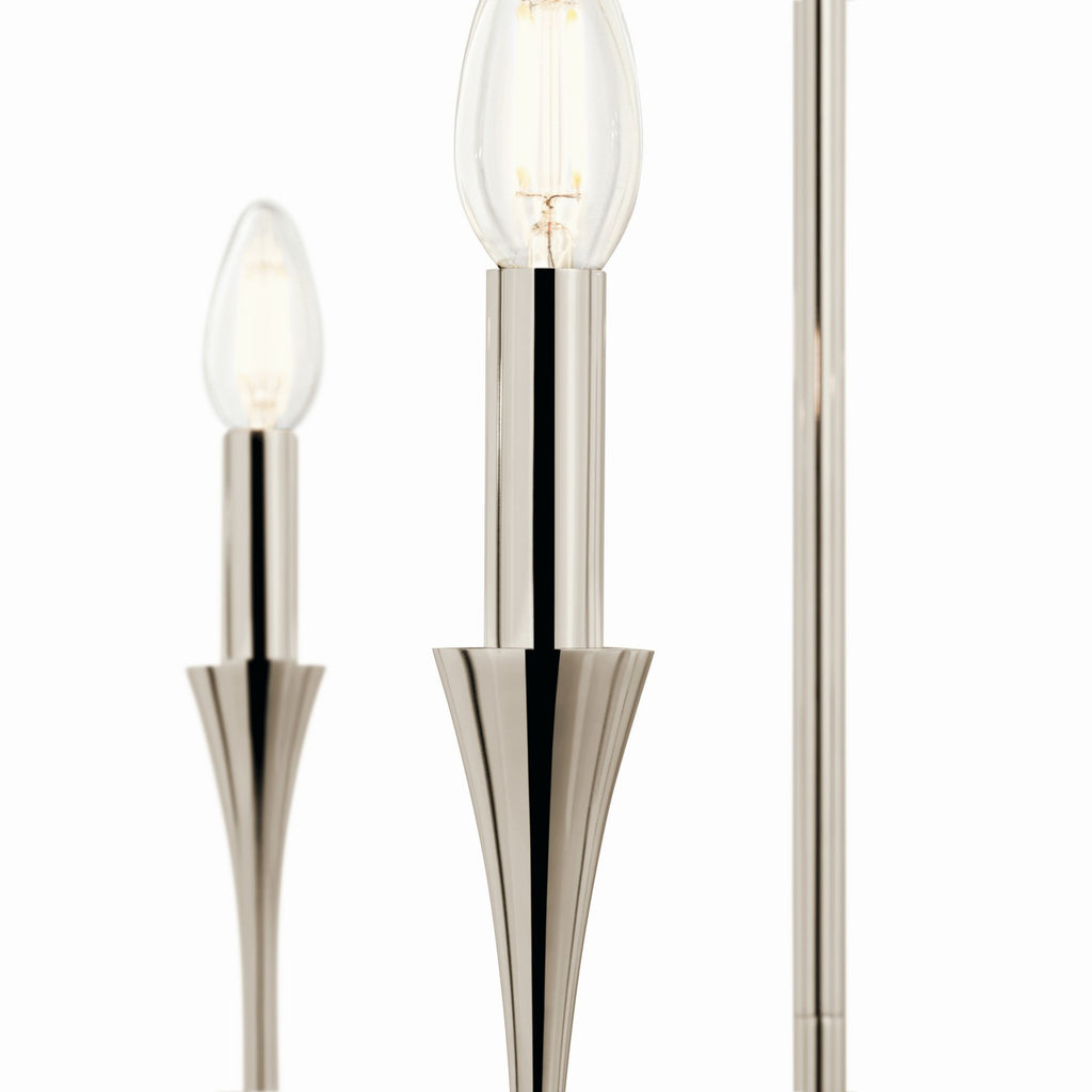 KICHLER 52689PN Alvaro 30 Inch 5 Light Chandelier In Polished Nickel