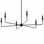 KICHLER 52690BK Alvaro 40 Inch 6 Light Chandelier In Black