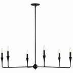 KICHLER 52690BK Alvaro 40 Inch 6 Light Chandelier In Black