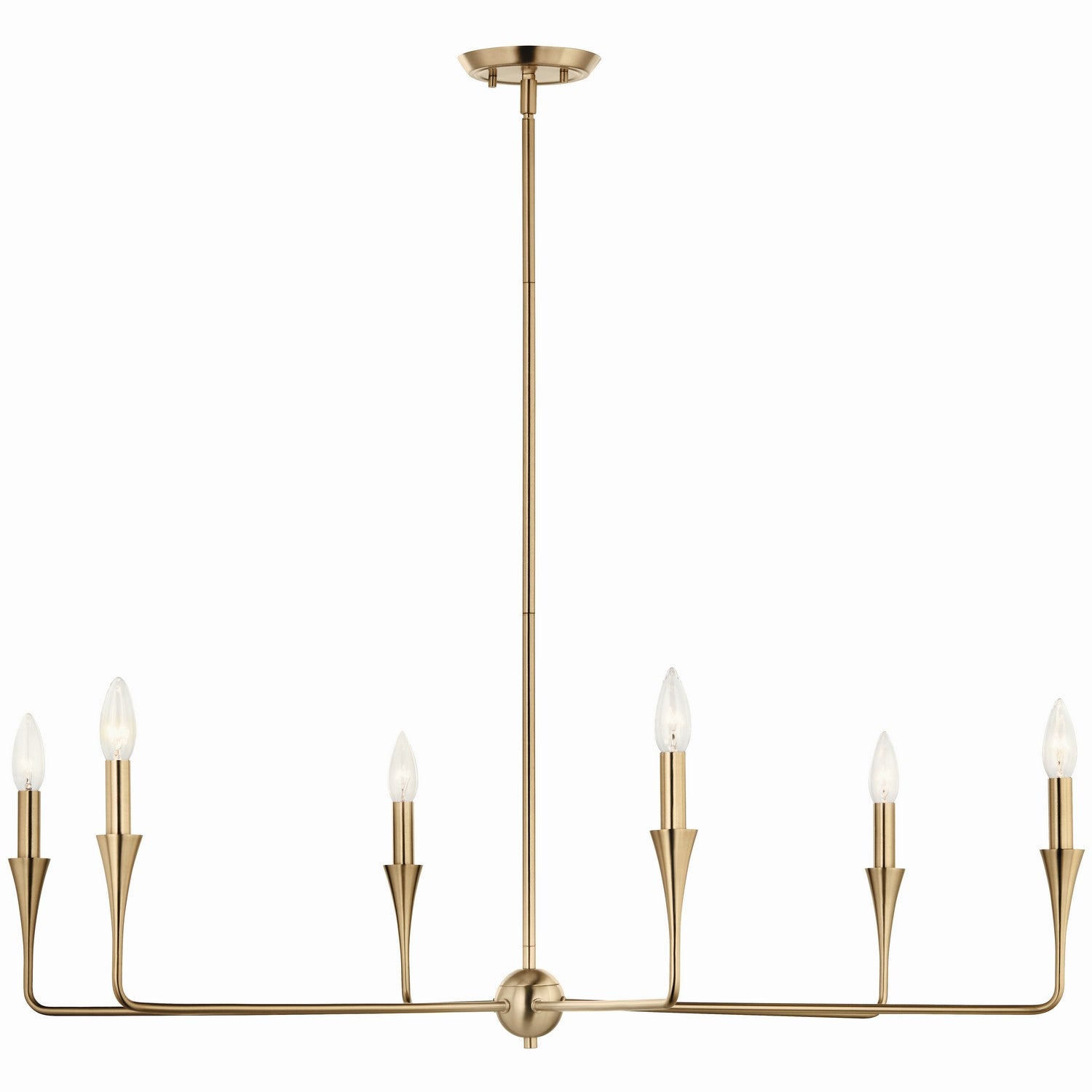 KICHLER 52690CPZ Alvaro 40 Inch 6 Light Chandelier In Champagne Bronze