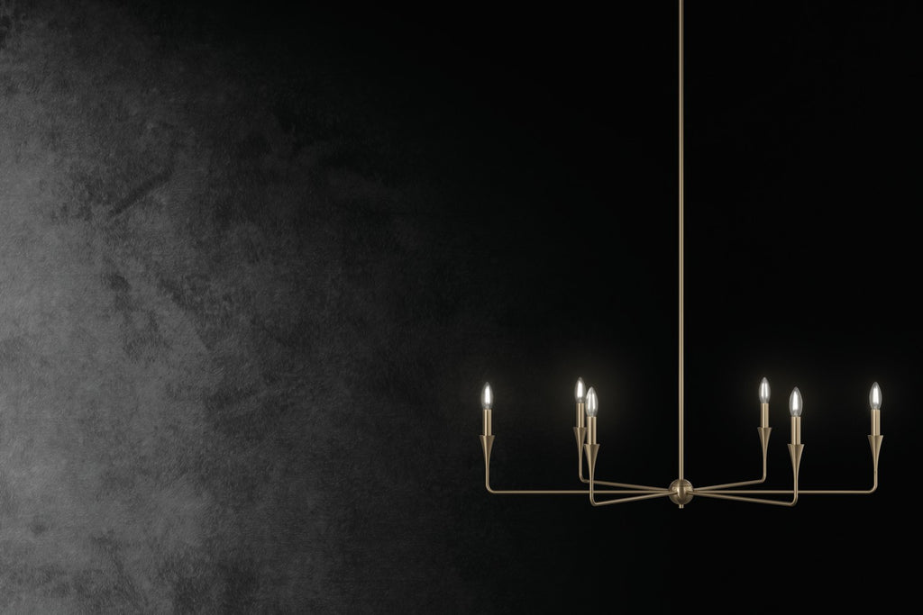 KICHLER 52690CPZ Alvaro 40 Inch 6 Light Chandelier In Champagne Bronze
