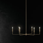 KICHLER 52690CPZ Alvaro 40 Inch 6 Light Chandelier In Champagne Bronze