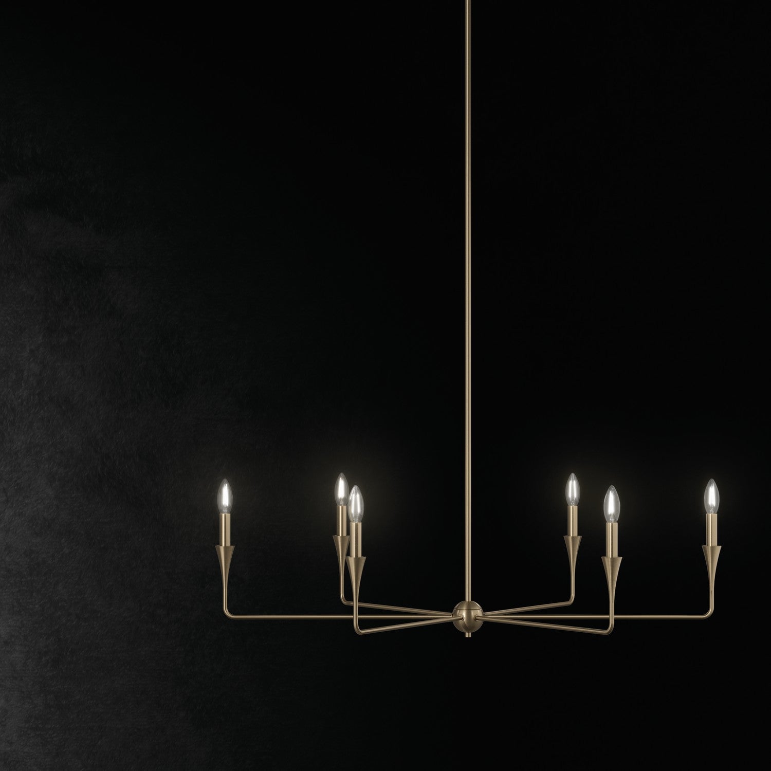 KICHLER 52690CPZ Alvaro 40 Inch 6 Light Chandelier In Champagne Bronze