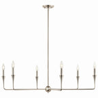 KICHLER 52690PN Alvaro 40 Inch 6 Light Chandelier In Polished Nickel