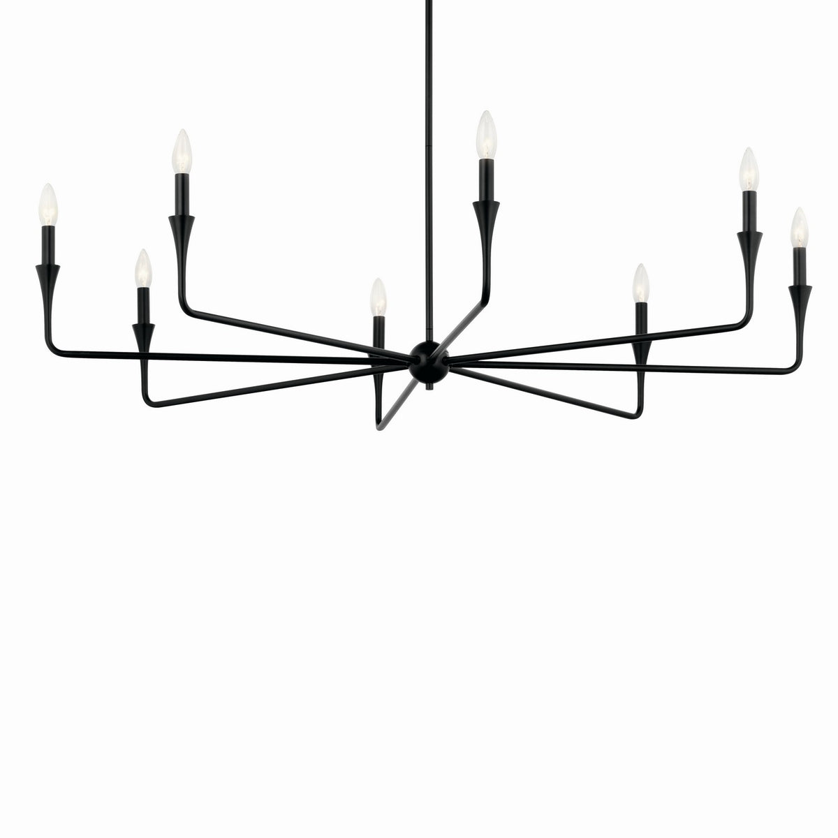 KICHLER 52691BK Alvaro 50 Inch 8 Light Chandelier In Black