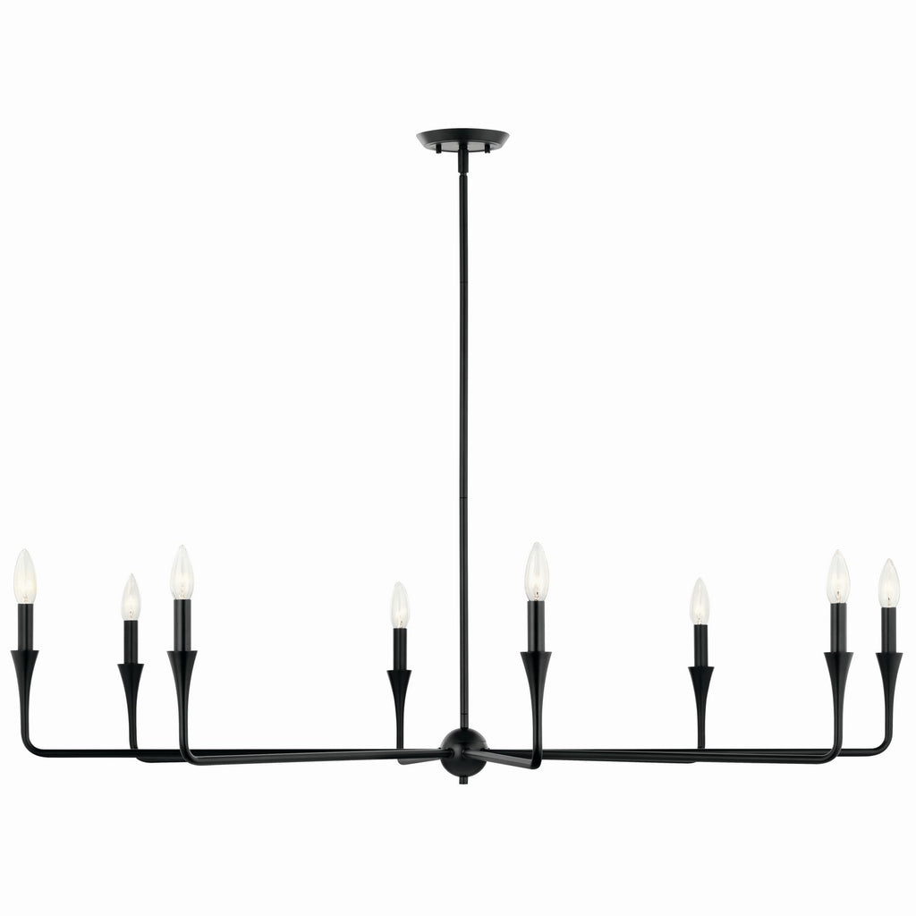 KICHLER 52691BK Alvaro 50 Inch 8 Light Chandelier In Black