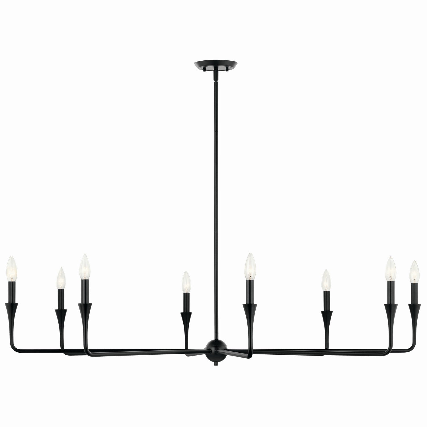 KICHLER 52691BK Alvaro 50 Inch 8 Light Chandelier In Black