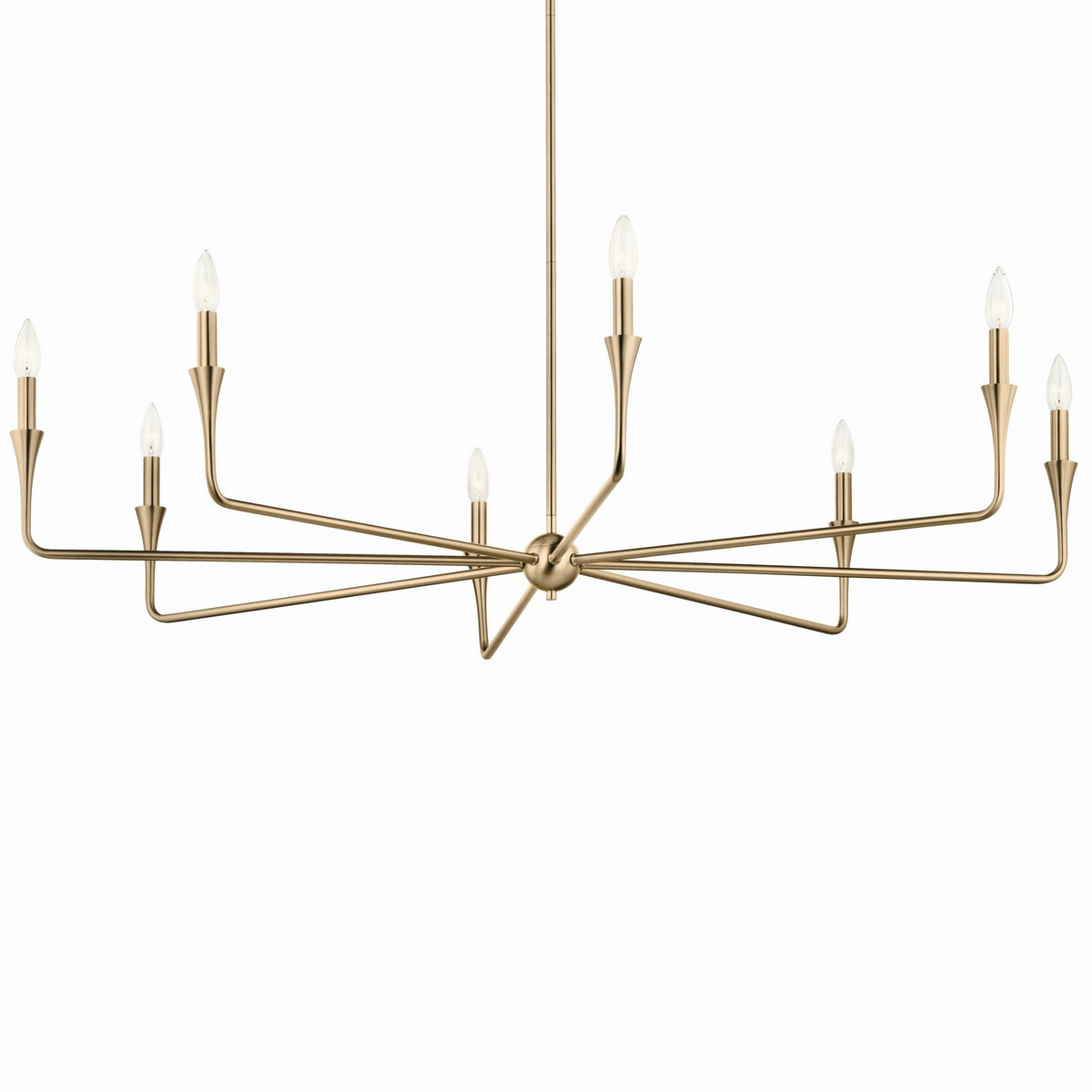 KICHLER 52691CPZ Alvaro 50 Inch 8 Light Chandelier In Champagne Bronze