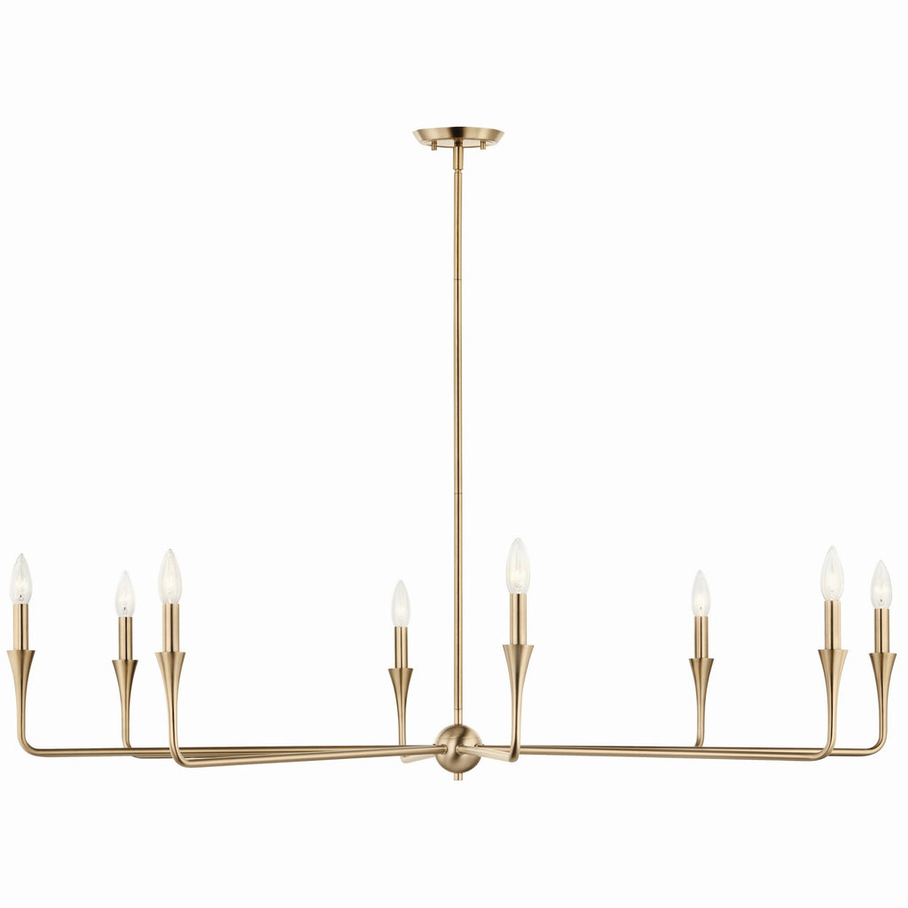KICHLER 52691CPZ Alvaro 50 Inch 8 Light Chandelier In Champagne Bronze