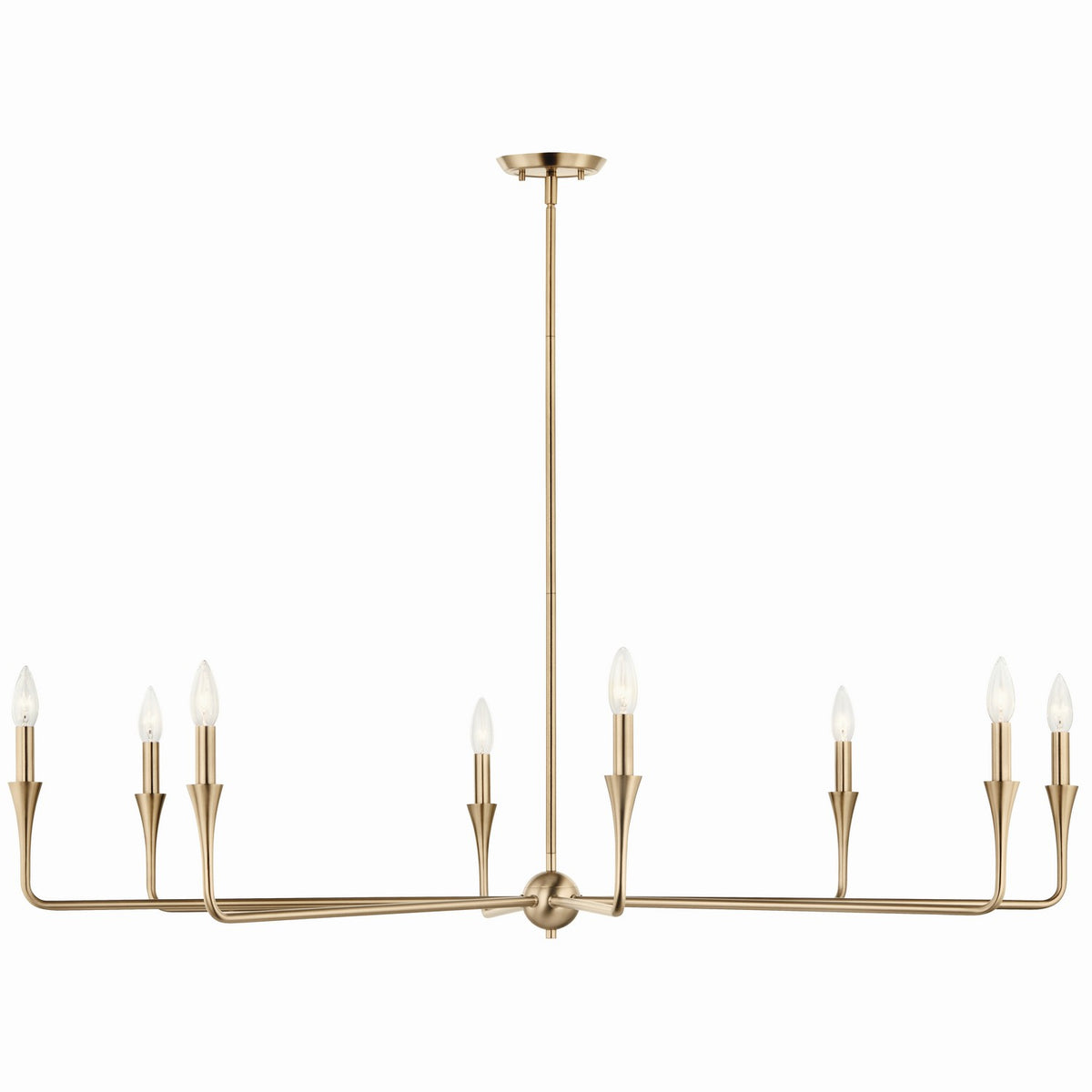 KICHLER 52691CPZ Alvaro 50 Inch 8 Light Chandelier In Champagne Bronze