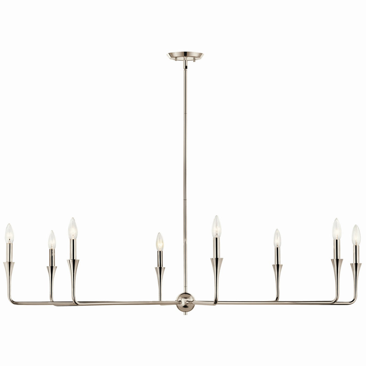 KICHLER 52691PN Alvaro 50 Inch 8 Light Chandelier In Polished Nickel