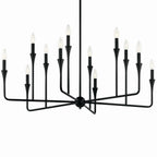 KICHLER 52692BK Alvaro 39.75 Inch 12 Light Multi-Tier Chandelier In Black