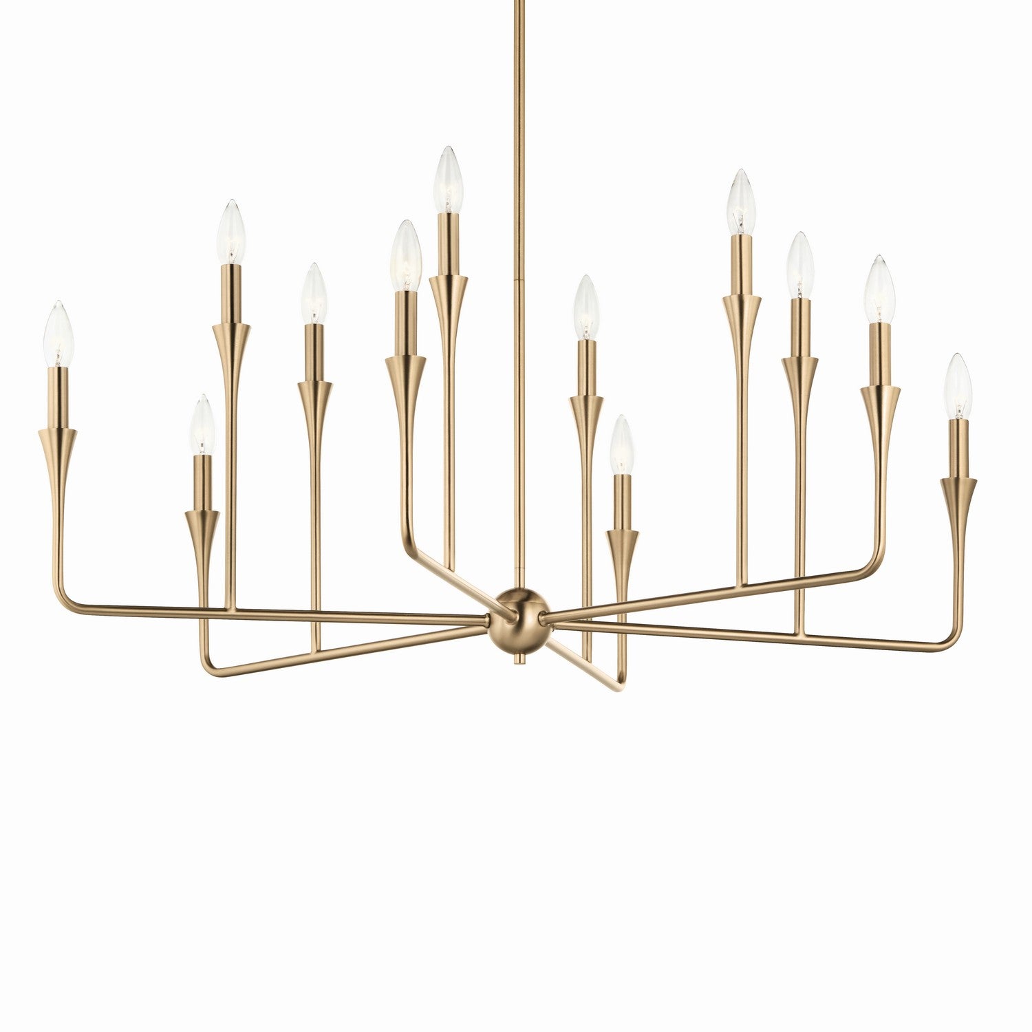 KICHLER 52692CPZ Alvaro 39.75 Inch 12 Light Multi-Tier Chandelier In Champagne Bronze