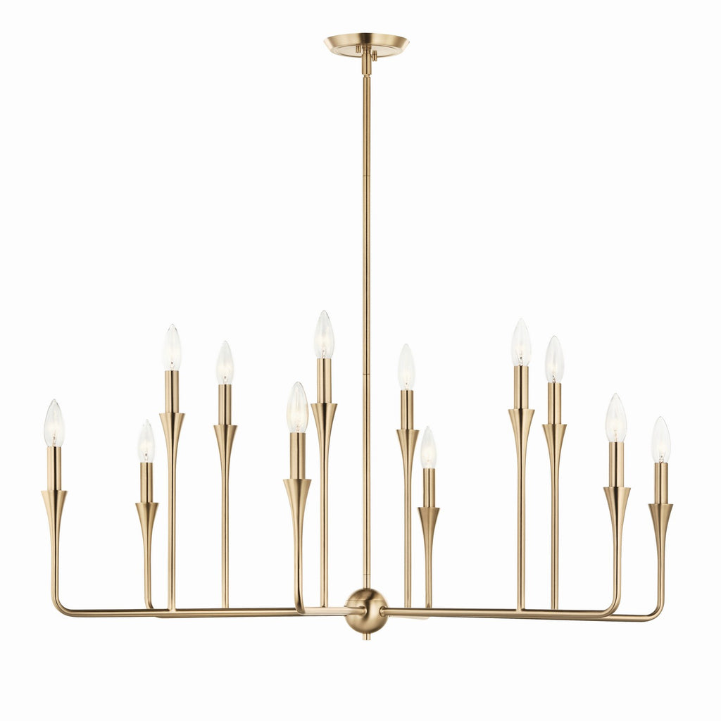 KICHLER 52692CPZ Alvaro 39.75 Inch 12 Light Multi-Tier Chandelier In Champagne Bronze