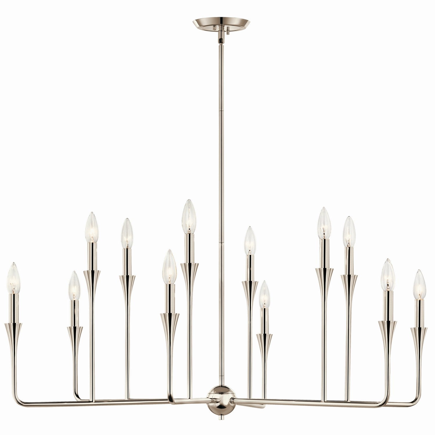 KICHLER 52692PN Alvaro 39.75 Inch 12 Light Multi-Tier Chandelier In Polished Nickel