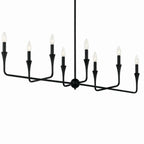KICHLER 52693BK Alvaro 45.5 Inch 8 Light Linear Chandelier In Black