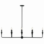 KICHLER 52693BK Alvaro 45.5 Inch 8 Light Linear Chandelier In Black