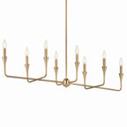 KICHLER 52693CPZ Alvaro 45.5 Inch 8 Light Linear Chandelier In Champagne Bronze