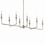 KICHLER 52693PN Alvaro 45.5 Inch 8 Light Linear Chandelier In Polished Nickel