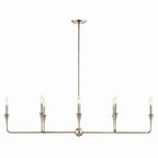 KICHLER 52693PN Alvaro 45.5 Inch 8 Light Linear Chandelier In Polished Nickel