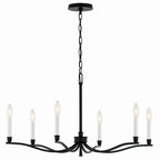 KICHLER 52695BK Malene 32 Inch 6 Light Chandelier In Black