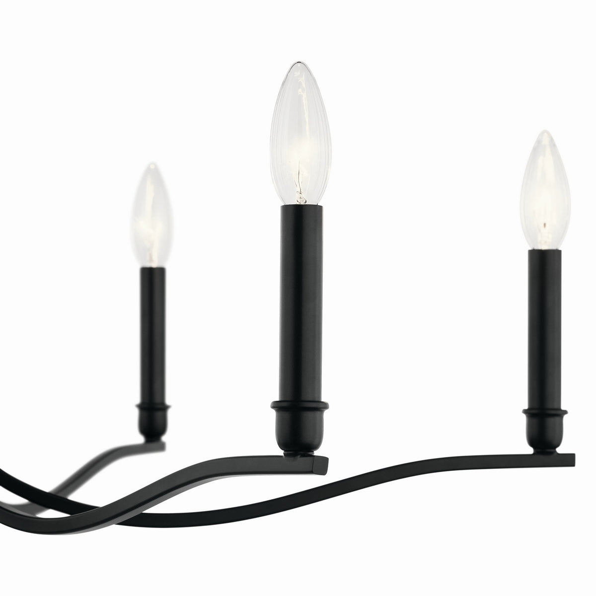 KICHLER 52695BK Malene 32 Inch 6 Light Chandelier In Black