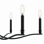 KICHLER 52695BK Malene 32 Inch 6 Light Chandelier In Black