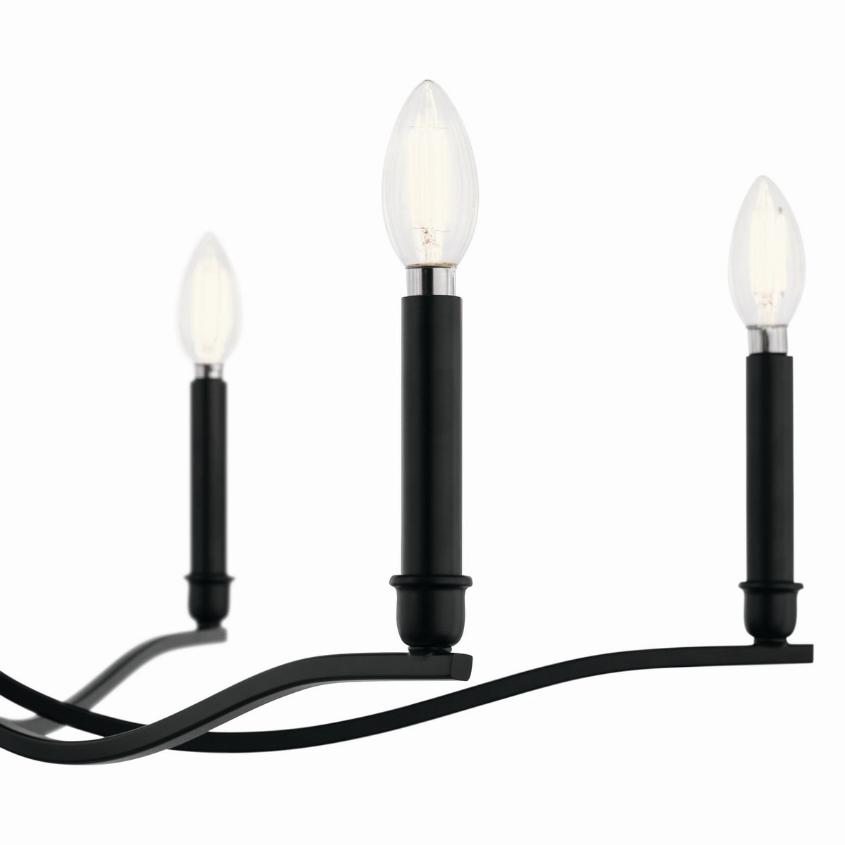 KICHLER 52695BK Malene 32 Inch 6 Light Chandelier In Black