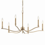 KICHLER 52695CPZ Malene 32 Inch 6 Light Chandelier In Champagne Bronze