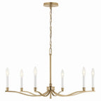 KICHLER 52695CPZ Malene 32 Inch 6 Light Chandelier In Champagne Bronze