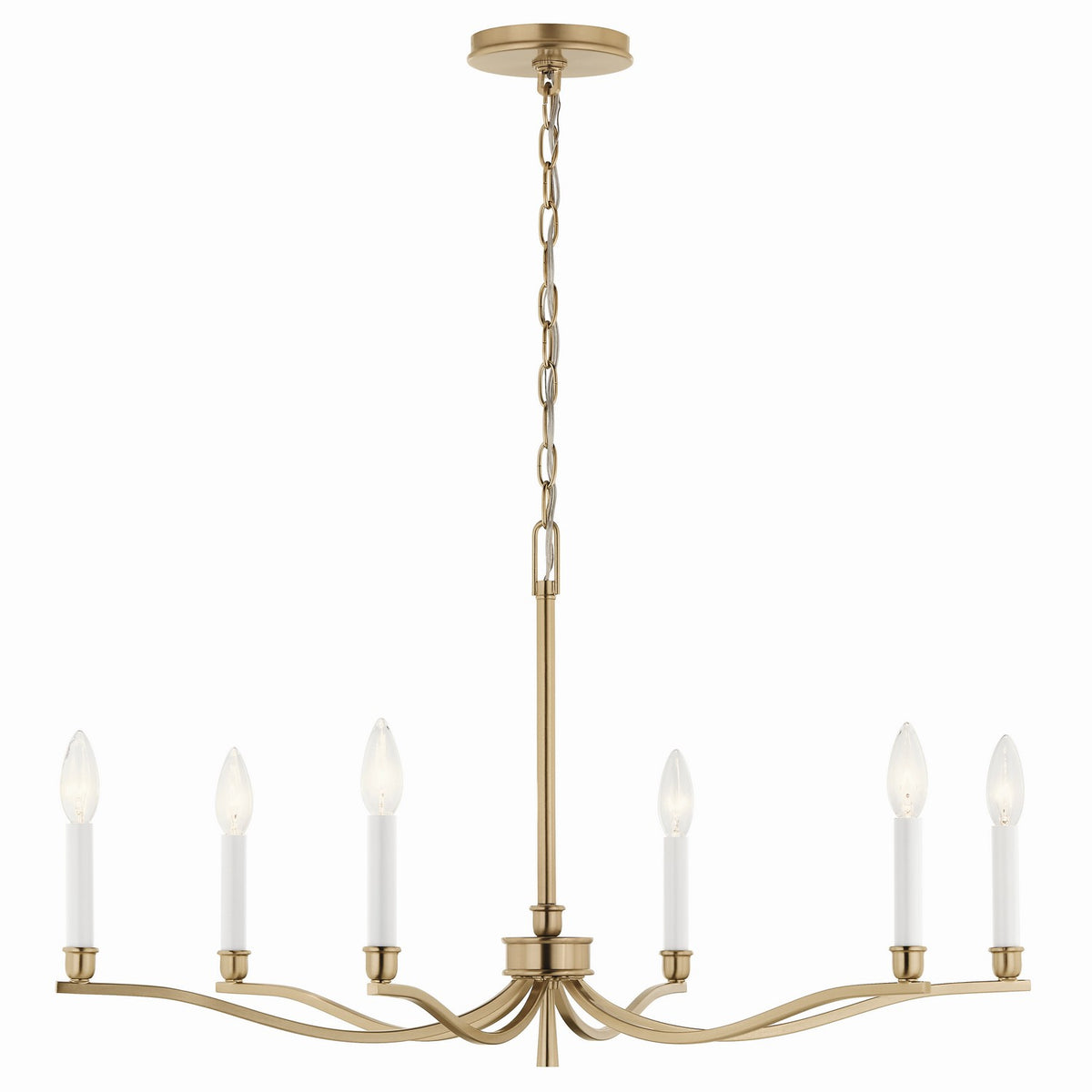 KICHLER 52695CPZ Malene 32 Inch 6 Light Chandelier In Champagne Bronze