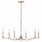 KICHLER 52695PN Malene 32 Inch 6 Light Chandelier In Polished Nickel
