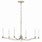 KICHLER 52695PN Malene 32 Inch 6 Light Chandelier In Polished Nickel