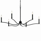 KICHLER 52696BK Malene 42 Inch 6 Light Chandelier In Black