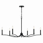 KICHLER 52696BK Malene 42 Inch 6 Light Chandelier In Black
